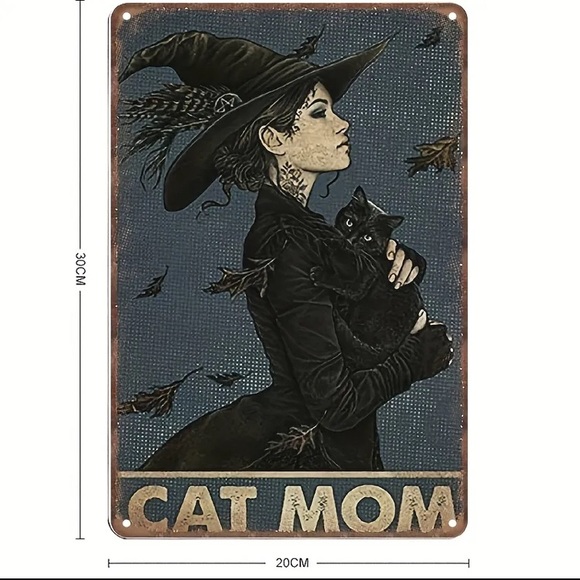 NWOT CAT MOM BLACK CAT TIN SIGN - Picture 2 of 7